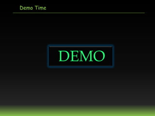Demo Time




            DEMO
 