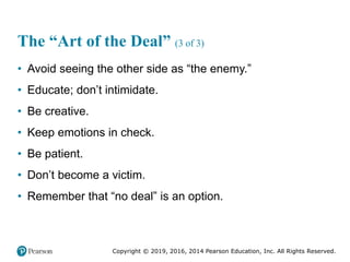 Copyright © 2019, 2016, 2014 Pearson Education, Inc. All Rights Reserved.
The “Art of the Deal” (3 of 3)
• Avoid seeing th...