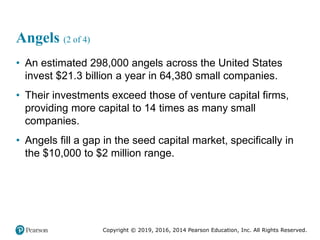 Copyright © 2019, 2016, 2014 Pearson Education, Inc. All Rights Reserved.
Angels (2 of 4)
• An estimated 298,000 angels ac...