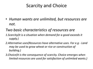 what is scarcity and choice