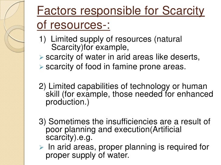 what is scarcity in economics