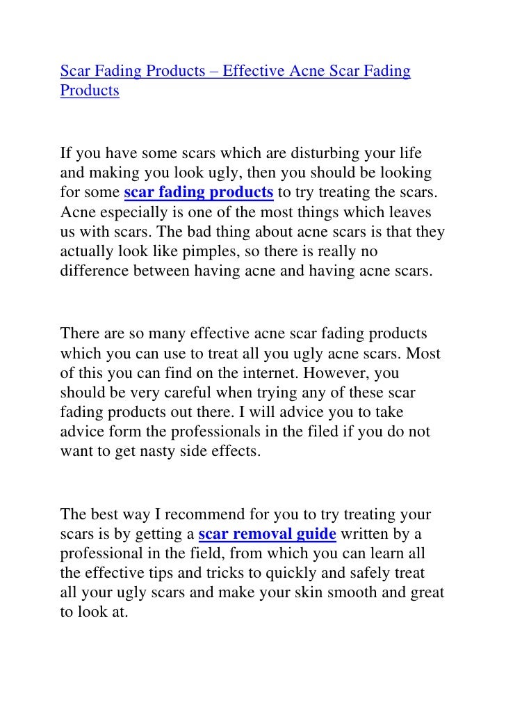 acne fading products