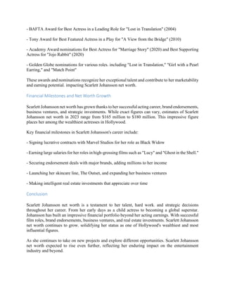 Scarlett Johansson Net Worth: A Deep Dive into the Wealth of a