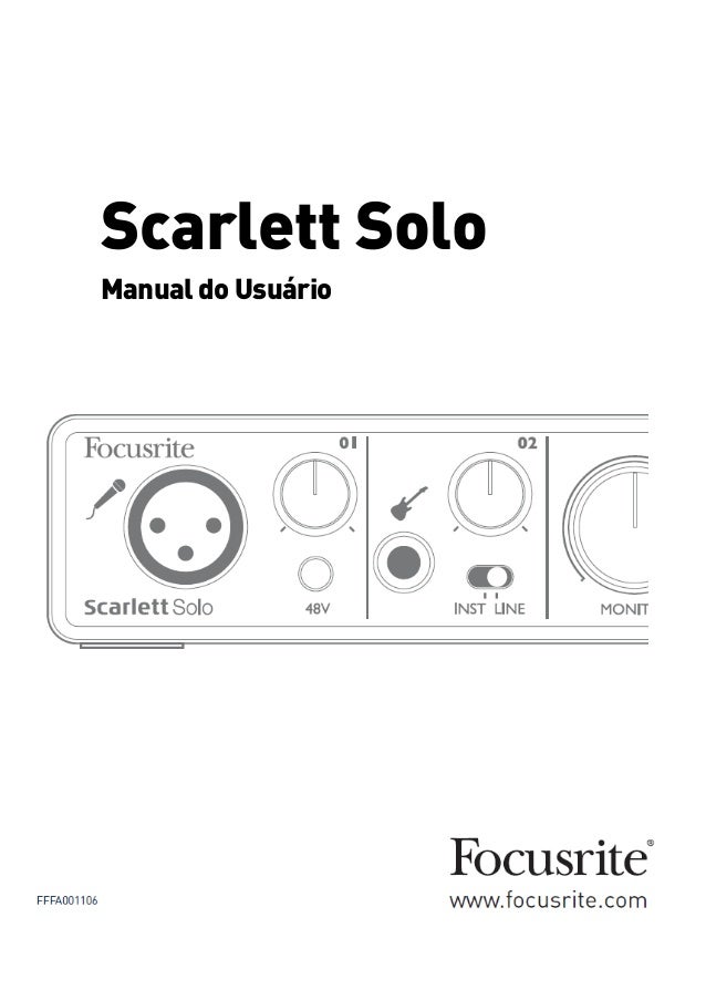 Manual Da Interface De Audio Focusrite Scarlett Solo
