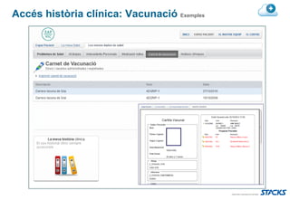 Accés història clínica: Vacunació Exemples
 