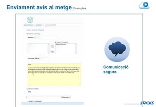 Enviament avís al metge Exemples




                                   Comunicació
                                   segura
 