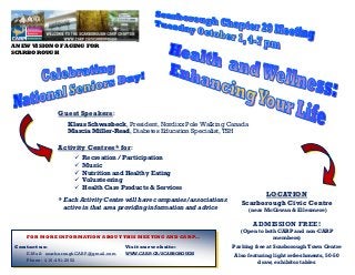 GGuueesstt SSppeeaakkeerrss::
KKllaauuss SScchhwwaannbbeecckk, President, Nordixx Pole Walking Canada
MMaarrcciiaa MMiilll...