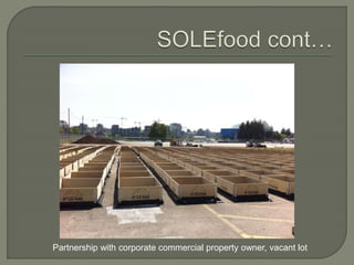 Partnership with corporate commercial property owner, vacant lot 
 