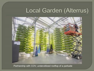 Partnership with COV, underutilized rooftop of a parkade 
 