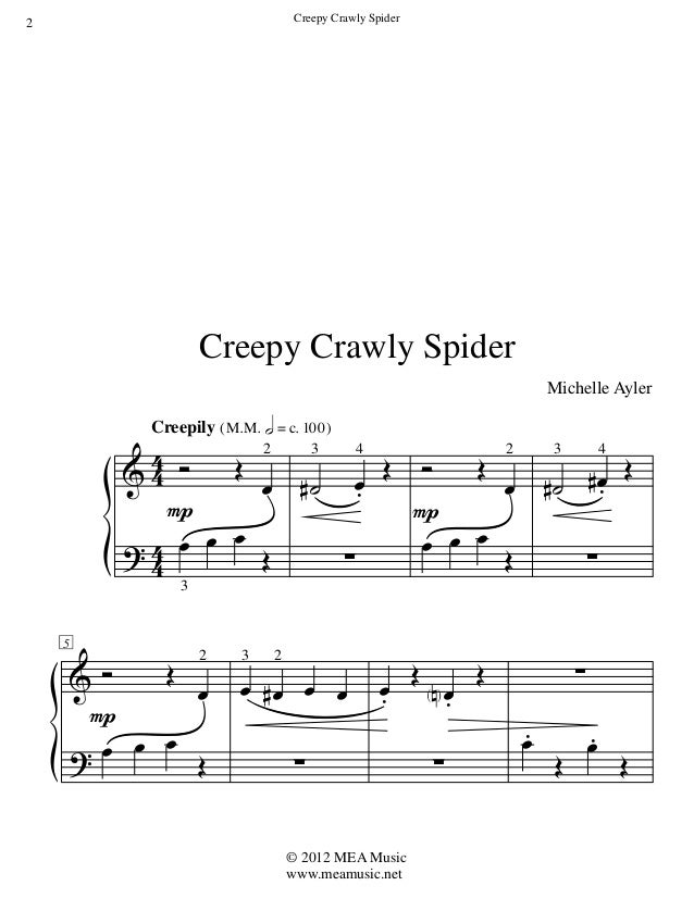 Scary piano sheet music sampler