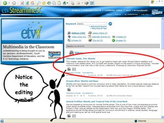 Notice the editing symbol! 