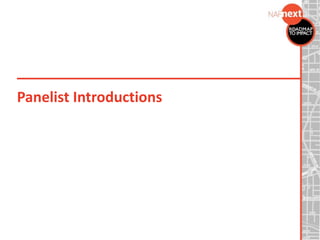 Panelist Introductions
 