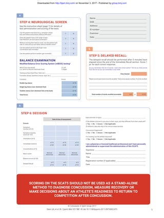 Sport Concussion Assessment Tool -- 3rd Edition SCAT3, 50% OFF