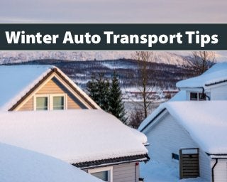Winter Auto Transport Tips
 