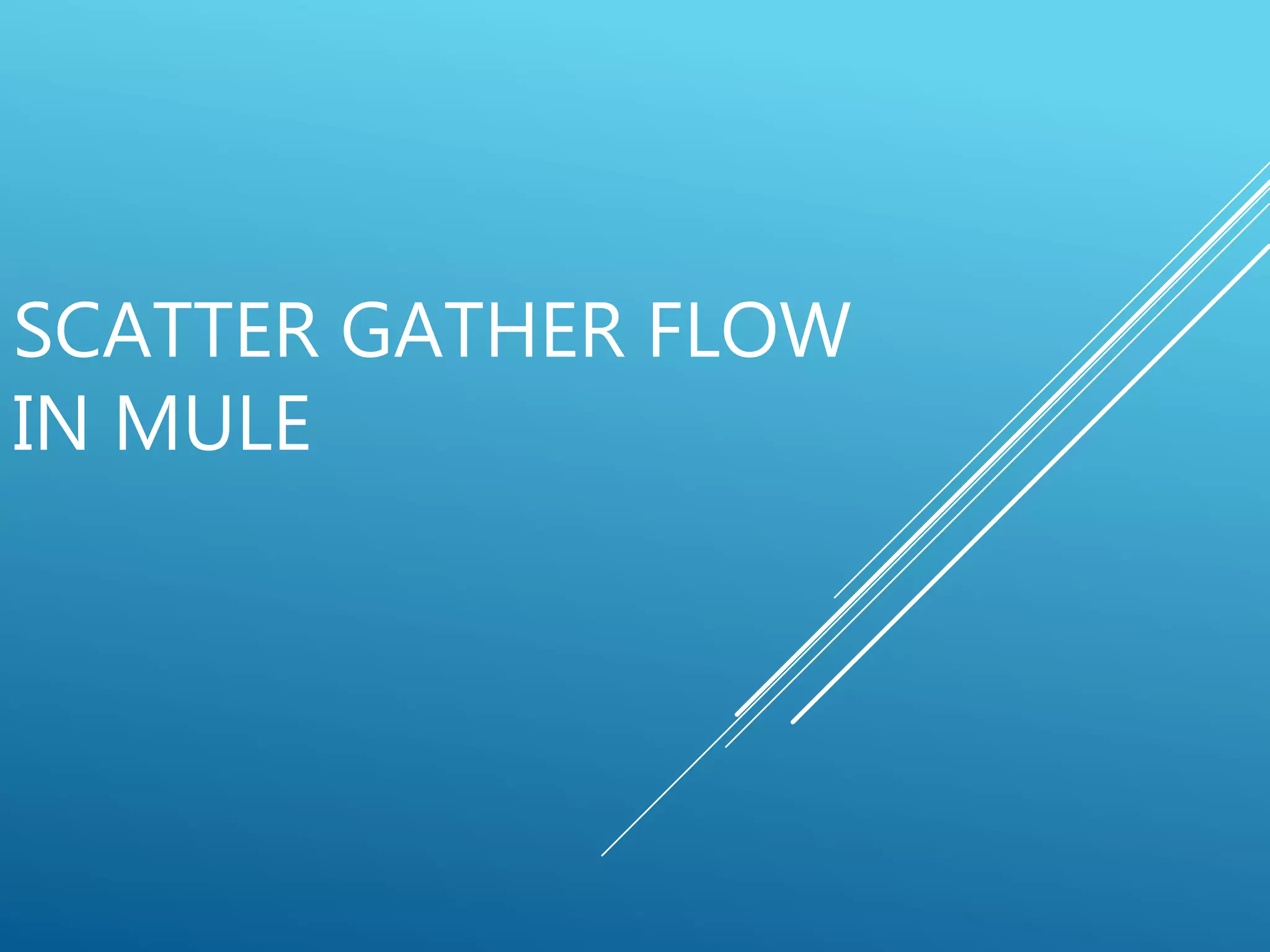 SCATTER GATHER FLOW
IN MULE