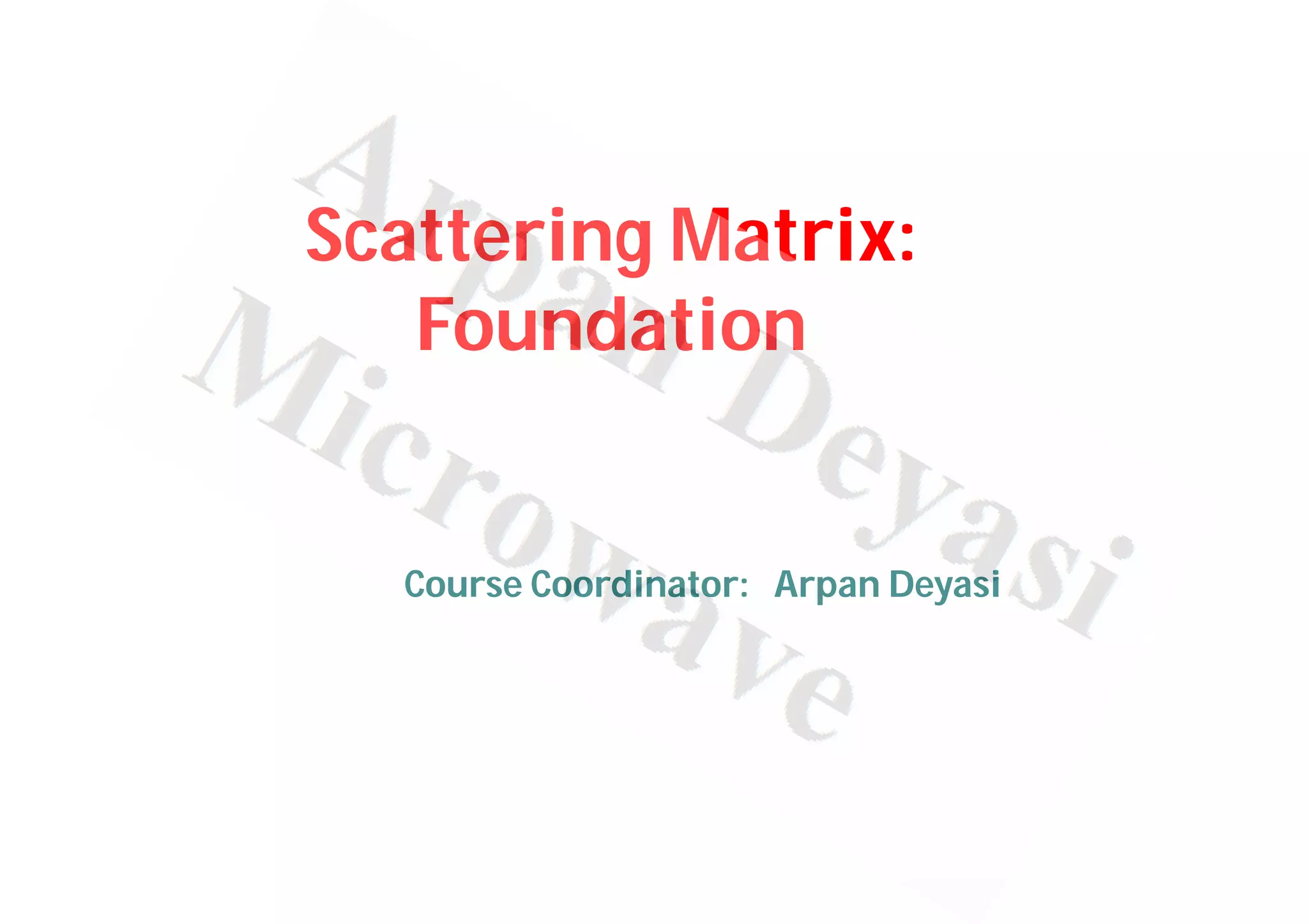 Scattering matrix | PDF