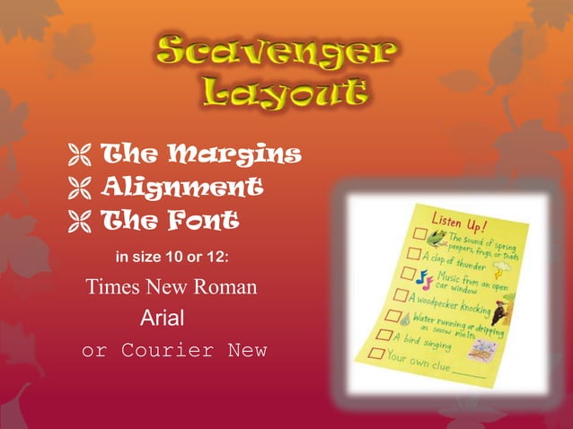 Scavenger Hunt APA | PPTX