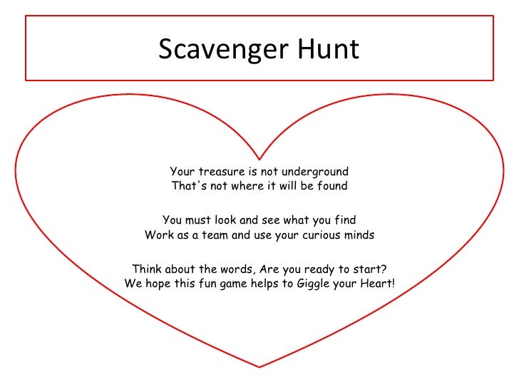 Scavenger Hunt Clues