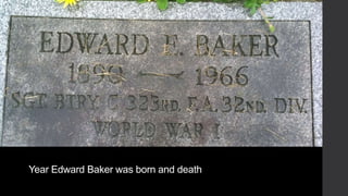 Year Edward Baker was born and death