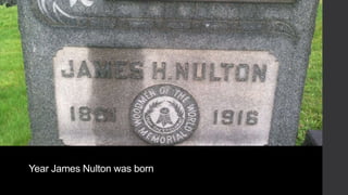 Year James Nulton was born