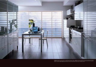 20.21




Anta dogata con incisioni di colore Bianco SCAV 006 con maniglia a ponte in Alluminio cod. 22002. Door with horizontal engraved slat pattern in White SCAV 006 with bridge handle in Aluminium
code 22002. Porte avec incisions horizontales de couleur Blanc SCAV 006 avec poignée saillante en Aluminium code 22002. Front mit horizontalen Rillen in Weiß SCAV 006 und Brückengriff in
Aluminium Code 22002. Puerta de cristal con grabados horizontales de color Blanco SCAV 006 dotada de tirador de puente de Aluminio (cód. 22002).
 