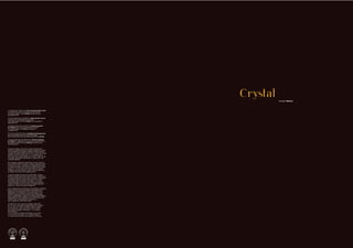 Crystal
La Scavolini SpA è dotata di un Sistema di garanzia della Qualità
in conformità alla norma internazionale UNI EN ISO 9001.
Tale Sistema Qualità è stato certificato da parte dell’ente
internazionale SGS.

The firm Scavolini SpA is qualified by a Quality guarantee System
according to the international norm ISO 9001.
Such Quality System has been certified by the international
organization SGS.

La Maison Scavolini SpA est douée d’un Système de garantie
de la Qualité selon la norme internationale ISO 9001.
Ce Système Qualité a été certifié par l’organisme
international SGS.

Die Firma Scavolini SpA besitzt ein Qualitätsversicherungssystem,
das die internationale Norm ISO 9001 widerspiegelt.
Dieses System wurde vom internationalen Verein SGS zertifiziert.

La firma Scavolini SpA está dotada de un Sistema de garantia
de Calidad en conformidad con la norma internacional ISO 9001.
Tal sistema de calidad ha sido certificado por parte del ente
internacional SGS.


Il presente catalogo è fornito dalla Scavolini SpA alla propria
clientela che potrà liberamente consegnarlo al pubblico; non potrà
invece assolutamente consegnarlo, nemmeno in forma riprodotta,
a soggetti che svolgano attività commerciali nel settore (ad esempio
agenti di commercio, commercianti, ecc...) in qualsiasi paese
del mondo. Salvo eventuali deroghe, che dovranno risultare da atto
scritto della Scavolini SpA, ogni violazione a quanto sopra sarà
perseguita legalmente.

This catalogue is supplied by Scavolini SpA to its own customers
that can freely hand it to the public; contrarily, it absolutely cannot
be handed, not even in a reproduction, to individuals that operate
in commercial activities in the sector (for example business agents,
dealers, etc…) in any country of the world. Unless for eventual
exceptions, that shall result from a written deed of Scavolini Spa,
all violations to the above will be legally prosecuted.

Le présent catalogue est fourni par Scavolini SpA à sa propre
clientèle qui pourra libremment le donné au public; contrairement,
il ne pourra absolument pas être donné, même pas en reproduction,
à individu qui mène une activité commerciale dans le secteur
(par exemple agents de commerce, revendeurs, …etc.) dans
n’importe quel pays du monde. Exclues éventuelles dérogations,
qui devront résulter par des actes écrits de Scavolini SpA, toute
violation au ci-dessus sera poursuite légalement.

Dieser Katalog wird von Scavolini S.p.A. Ihren Kunden zur Verfügung
gestellt und kann freilich dem Publikum ausgehändigt werden.
Hingegen kann die Kundschaft ihn nicht, auch unter Form von
Reproduktion, an Geschäftsleute, die dieselbe Tätigkeit in der
Branche in irgenwelchem Land der Welt ausüben, aushändigen
(wie zum Beispiel Agenten, Verkäufer, usw). Ausgenommen mögliche
Abweichungen, die unter schriftlicher Form seitens Scavolini S.p.A.
erfolgen müssen, wird irgendwelche Verletzung vom
oben- angegebenen strafrechtlich bestraft.

Scavolini S.p.A. pone el presente catálogo a disposición
de sus clientes, que podrán entregarlo libremente al público.
Por otra parte los clientes no podrán entregarlo, tampoco
en forma parcial, a sujetos del mismo sector comercial
(por ejemplo, delegados, distribuidores...) en cualquier
Pais del Mundo.
Con la excepción de posibles derogaciones, que resulten
de acto escrito de Scavolini S.p.A., cualquier violación
a lo arriba espuesto podrá ser perseguida de forma legal.
 