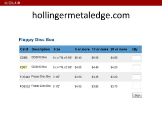 hollingermetaledge.com
 