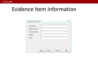 Evidence Item Information
 