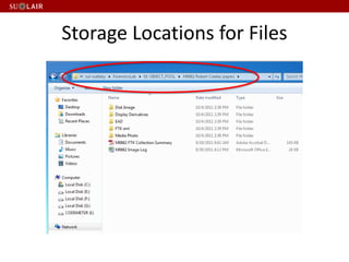 Storage Locations for Files
 
