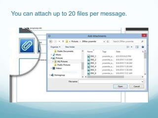 You can attach up to 20 files per message.
 