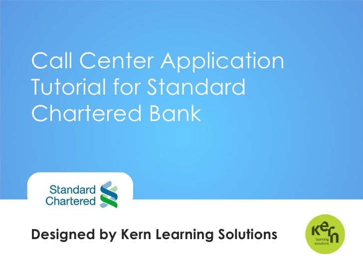 Application Tutorial For Standard Chartered Bank