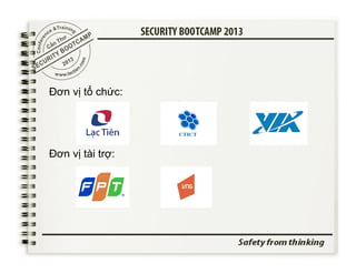 Security Bootcamp 2013 - Timing info-leak made easy - Quan Minh Tâm | PPT