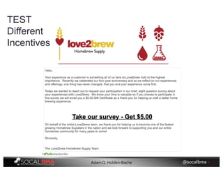 TEST
Different
Incentives
@socalbma •Adam Q. Holden-Bache
 