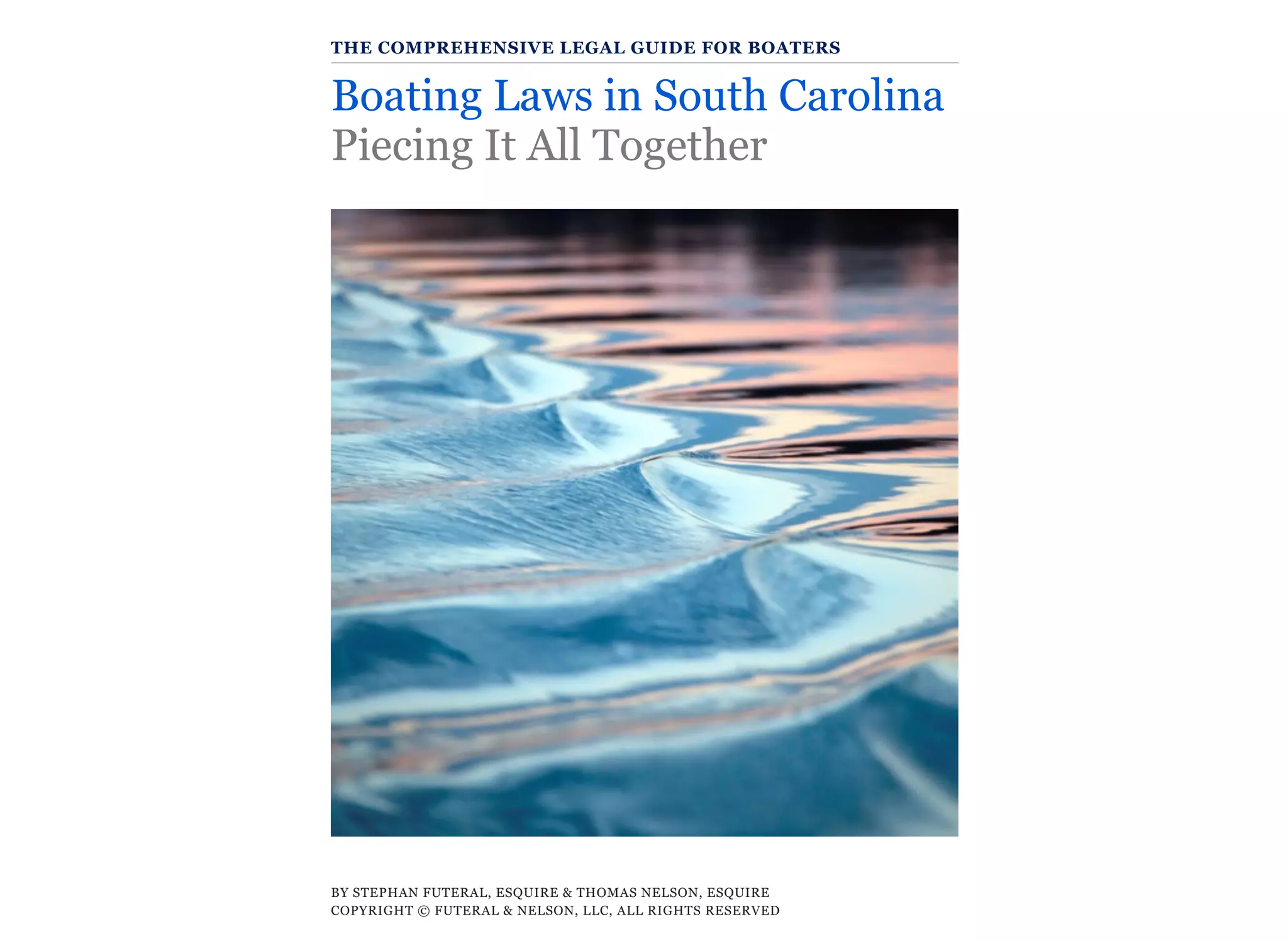 Boating Laws in South Carolina Piecing It All Together PPT