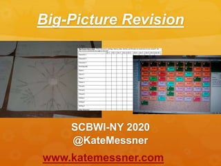 Big-Picture Revision
SCBWI-NY 2020
@KateMessner
www.katemessner.com
 