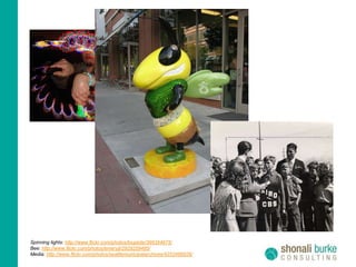 Spinning lights: http://www.flickr.com/photos/loupiote/399354675/Bee: http://www.flickr.com/photos/emeryjl/2929259485/Media: http://www.flickr.com/photos/seattlemunicipalarchives/4252486926/