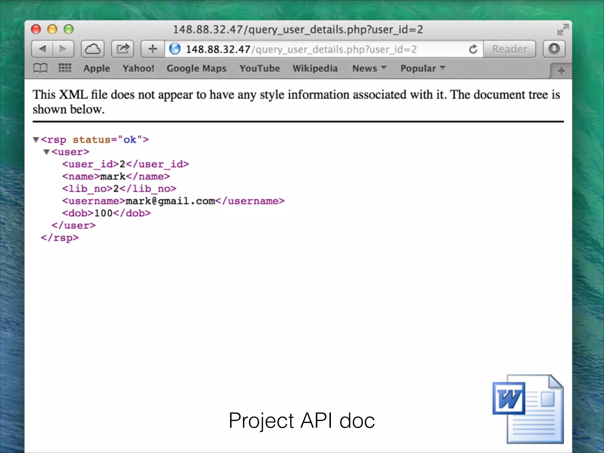 Project API doc
