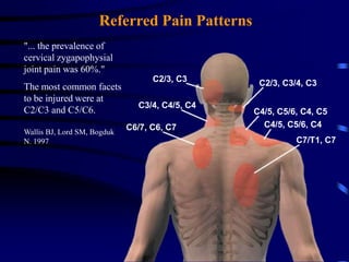 Normal Facet MotionThe cervical vertebrae are designed for smooth, even motion.The facet joints stabilize the spine and allow this forward and backward movement.Click on image to start or pause video