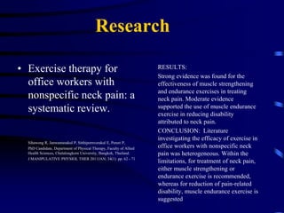 “Missing Link” in Neck Rehabilitation