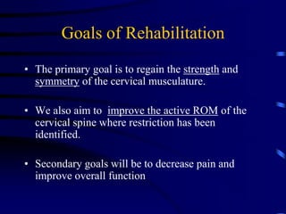 ResearchCervical muscle strength measurement is dependent on the location of thoracic supportRezasoltani A, Ylinen J, Bakhtiary AH, Norozi M, Montazeri M, University of Shahid Beheshti (Medical Sciences), Faculty of Rehabilitation, Department of Physiotherapy, Damavand Avenue, 16169 Tehran, Iran. BR J SPORTS MED 2008MAY; 42(5)  pp. 379 - 82CONCLUSION: Maximum isometric force and maximum isometric torque measurements of the neck extensor muscles vary with the length of the lever arm. It is recommended that a specific level of thoracic support should be used in follow-up and intervention studies. Setting the level of thoracic support at a specific level will make it possible to compare the strength of the neck extensor muscles in different studies. Measurements at the level of the spine of the scapula were easier and less time consuming.