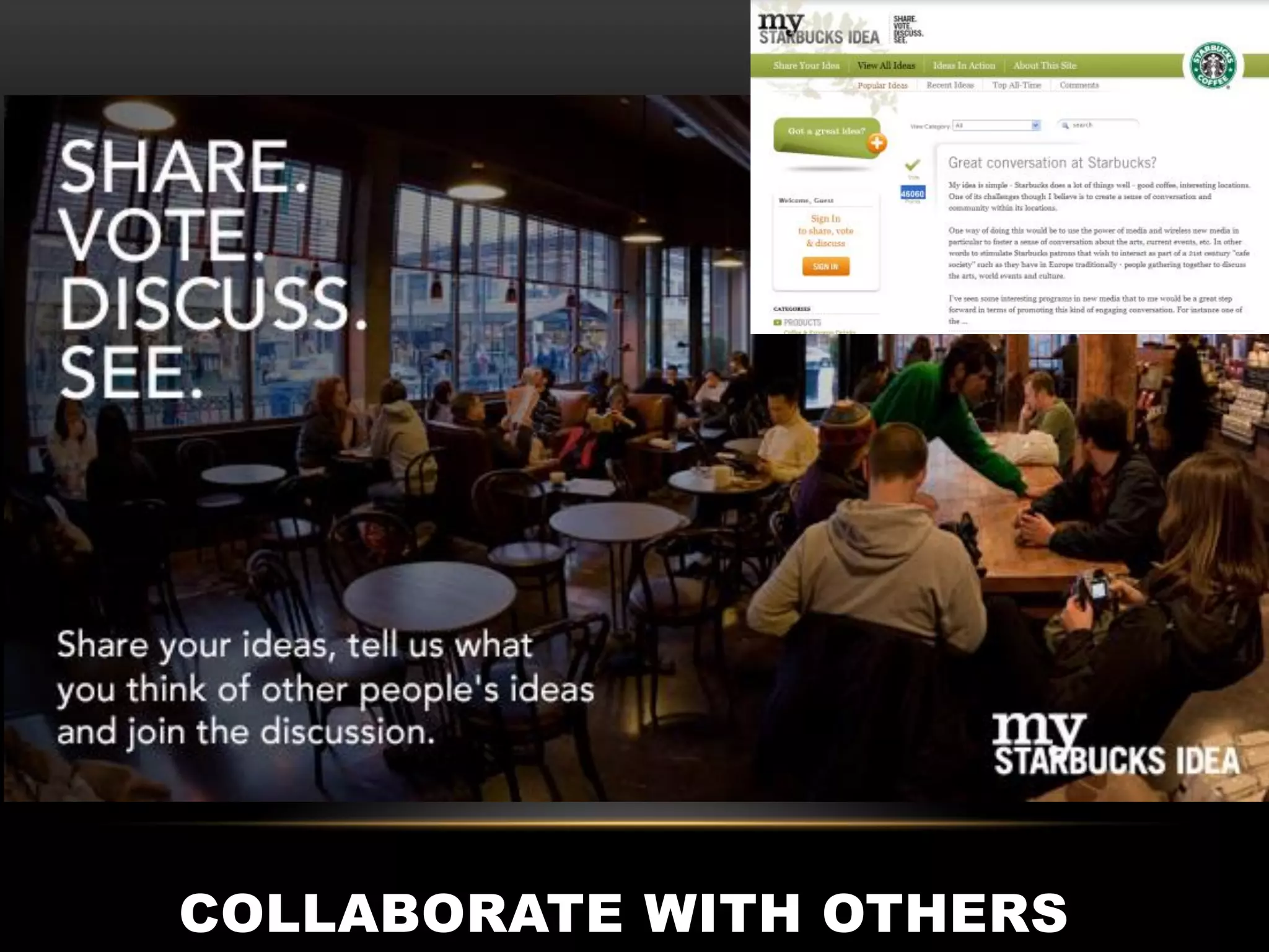 COLLABORATE WITH OTHERS
 