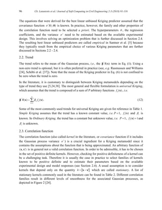 The Gaussian Process Modeling Module in UQLab | PDF