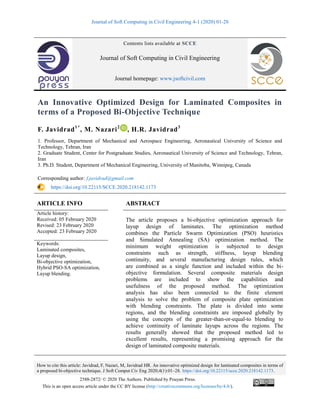 An Innovative Optimized Design for Laminated Composites in terms of a ...