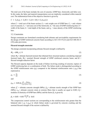 Optimization of Concrete Beams Reinforced with GFRP Bars | PDF