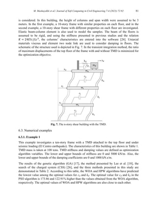 Finding Optimum Parameters of Passive Tuned Mass Damper by PSO, WOA ...