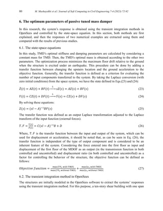 Finding Optimum Parameters of Passive Tuned Mass Damper by PSO, WOA ...
