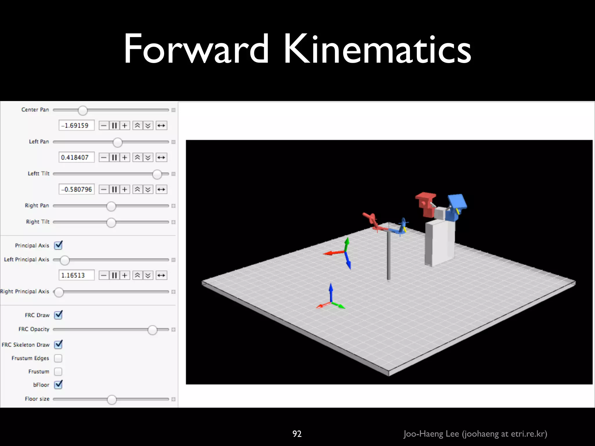 Forward Kinematics

92

Joo-Haeng Lee (joohaeng at etri.re.kr)

 
