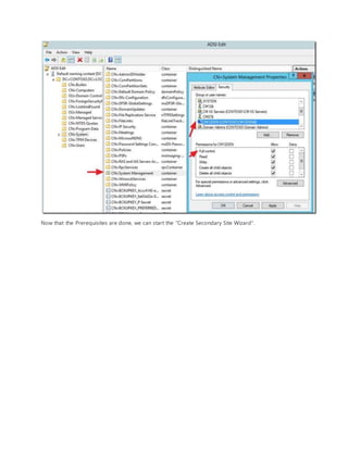 Now that the Prerequisites are done, we can start the "Create Secondary Site Wizard".
 