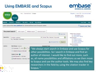 Product OverviewHealth Science eBooks Embase SciVerse Scopus