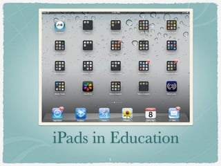 iPads in Education
        1
 